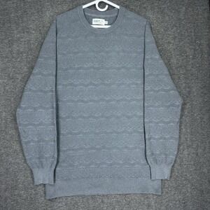 Wellen Sweater Men's XL Gray‎ Extra fine Merino Wool Blend Crewneck